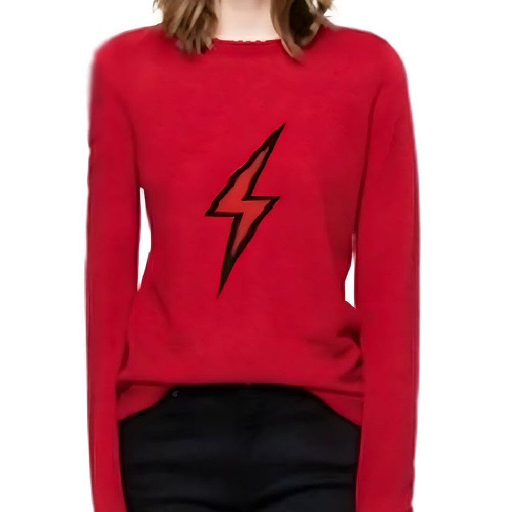 Zadig & Voltaire Miss Flash Intarsia Wool & Cashmere-Blend Sweater